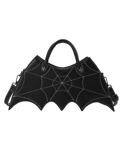 Female Fashion Creative Spoof Fun Halloween Bat Tide PU Messenger Bag