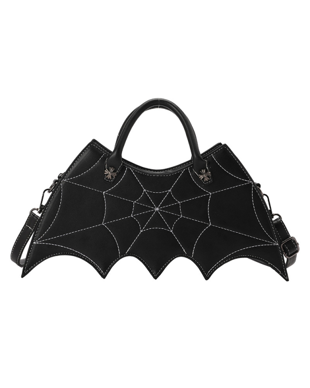 Female Fashion Creative Spoof Fun Halloween Bat Tide PU Messenger Bag