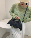 Female Fashion Creative Spoof Fun Halloween Bat Tide PU Messenger Bag