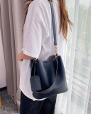 New Fashion One-Shoulder Simple Portable Messenger Large-Capacity Retro Bucket Bag