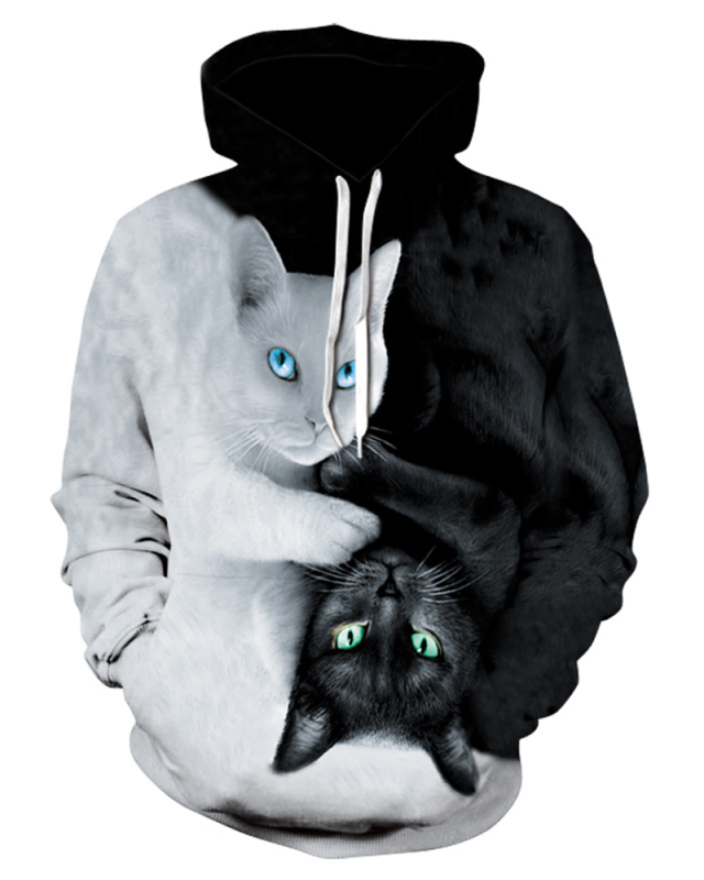 Halloween Skull Ghost 3D Printed Sports Casual Hooded Sweater