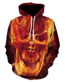 Halloween Skull Ghost 3D Printed Sports Casual Hooded Sweater