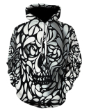 Halloween Skull Ghost 3D Printed Sports Casual Hooded Sweater