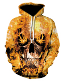 Halloween Skull Ghost 3D Printed Sports Casual Hooded Sweater