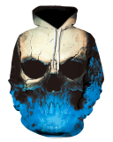 Halloween Skull Ghost 3D Printed Sports Casual Hooded Sweater