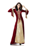Retro Court Dress Aristocratic Queen Dress Little Red Riding Hood Halloween Ball Princess Dress