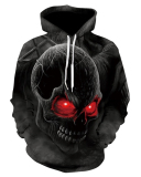 Halloween Skull Ghost 3D Printed Sports Casual Hooded Sweater