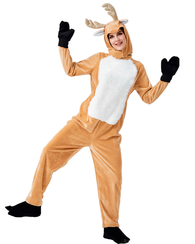 Elk Halloween Christmas Costume Adult Animal Costume Performance Clothing Parent-child Christmas Deer Halloween Party Costume