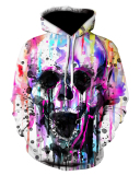 Halloween Skull Ghost 3D Printed Sports Casual Hooded Sweater