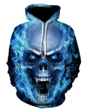Halloween Skull Ghost 3D Printed Sports Casual Hooded Sweater
