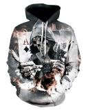 Halloween Skull Ghost 3D Printed Sports Casual Hooded Sweater