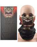Wholesale Seamless Headscarf Halloween Skull and Clown Pattern Face Mask Outdoor Riding Collar