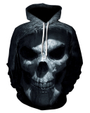 Halloween Skull Ghost 3D Printed Sports Casual Hooded Sweater