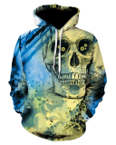 Halloween Skull Ghost 3D Printed Sports Casual Hooded Sweater