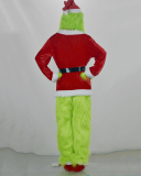 Halloween Green Fur Monster Grinch Cosplay Santa Suit Party Costume Suit