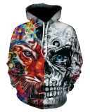 Halloween Skull Ghost 3D Printed Sports Casual Hooded Sweater