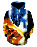 Halloween Skull Ghost 3D Printed Sports Casual Hooded Sweater
