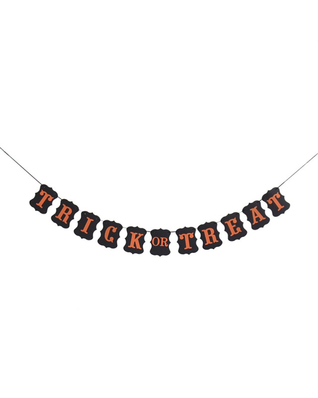 Halloween Streamer Banner TRICK OR TREAT Decoration Flag Shooting Props