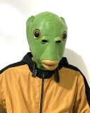 Funny Weird Fish Green Fish Monster Mask Latex Headgear Props Halloween Cosplay Filming Props Performance Props