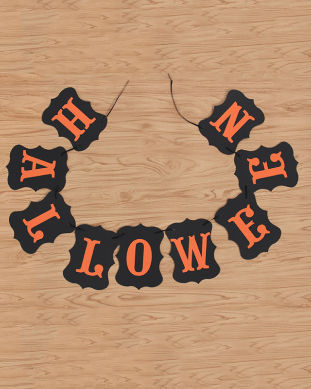 Halloween Streamer Banner HAPPY HALLOWEEN Decoration Flag Filming Props