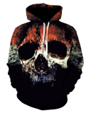 Halloween Skull Ghost 3D Printed Sports Casual Hooded Sweater
