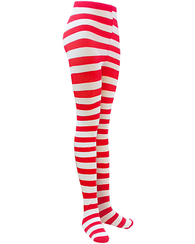 Halloween Cospaly Santa Claus Costume Accessories Socks 3-color Striped Socks Adult Stretch Breathable Pantyhose