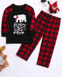 New Christmas Parent-child Set Printed Home Wear