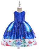 Girls Christmas Party Dance Dress Children's Performance Dress