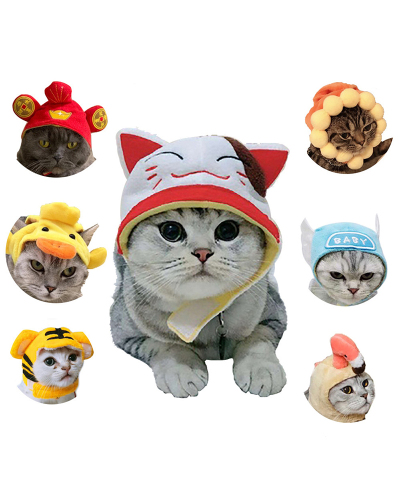 Cotton Pet Hat Decorative Party Pet Cap for Cats Small Dogs Adjustable Cute Cosplay Pet Accessories Cute Headwears for Cat Puppy