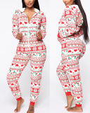 Christmas Sweater Party - Fair Isle Blue Adult Jumpsuit