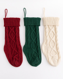 Christmas Big Stocking Candy Knit Gift Decorative Bag(Single)