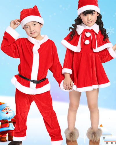 Christmas Santa Claus Suit Top Quality Christmas Costume Suit Baby Boy/Girl 3PCS Kids New Year Children's Clothing Set