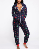 Christmas Sweater Party - Fair Isle Blue Adult Jumpsuit