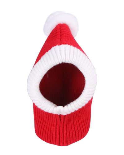 Winter Dog Cap Christmas Pet Knitted Hat With Plush Ball French Bulldog  Teddy Bichon Warm Headwear Xmas Cat Puppy Headgear
