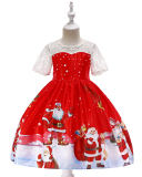 Girls Christmas Party Dance Dress Children's Performance Dress