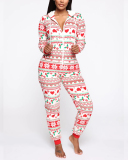 Christmas Sweater Party - Fair Isle Blue Adult Jumpsuit