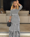 Stipe Women Long Maxi Dress