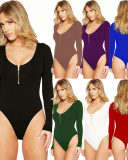 Round Neck Women Long Sleeve Bodysuit