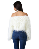 Off Shoulder Fur Nice Tops
