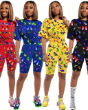 Butterfly Printed Two Piece Women Sets