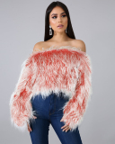 Off Shoulder Fur Nice Tops