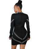 Black Sequin Party Dress