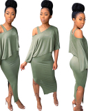 High Cut Women Two Piece Dress