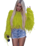 Popular Women Fashion Girl Fringe Knnited Sweater Dress Top