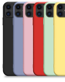 Anti-drop Mobile Phone Case Suitable for Various iPhone 12 Models Liquid Silicone Rubber Phone Case Snap-on Phone Case Multi Color