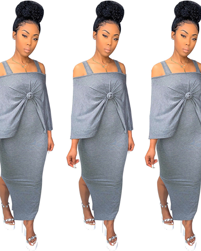 High Cut Women Two Piece Dress