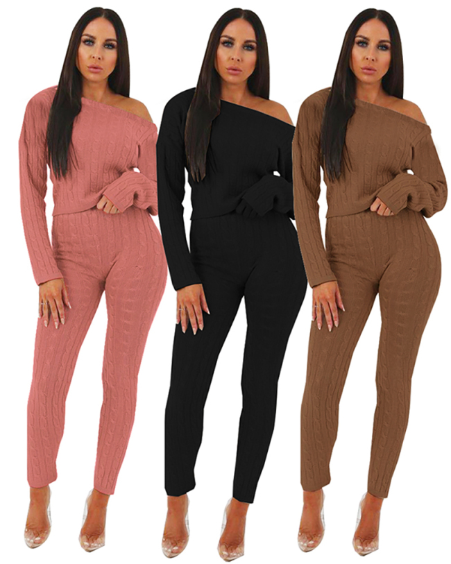 Women Winter Sweater Two Pieces Outfit
