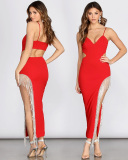 High Cut Women Sexy Irregular Dress