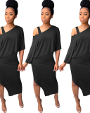 High Cut Women Two Piece Dress