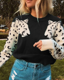 Fashion O-Neck Long Sleeve Sweater Dress Top